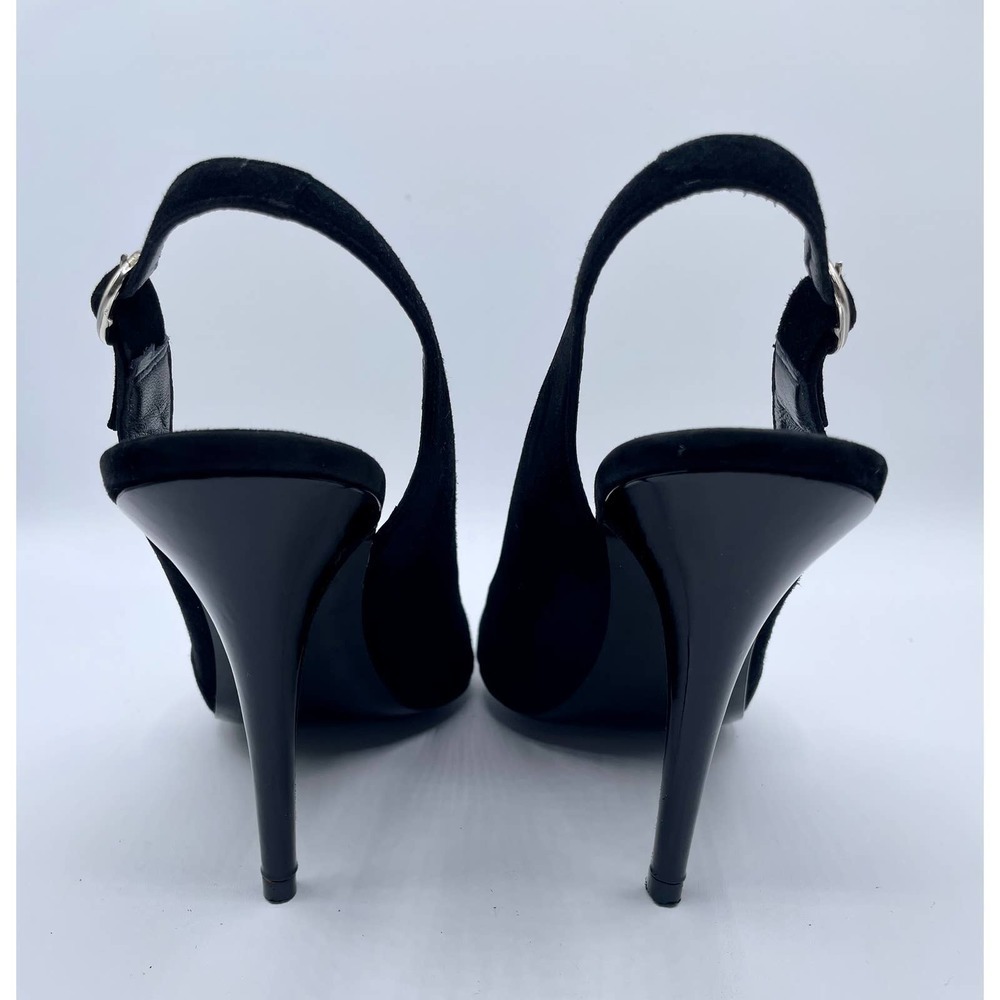 Barbara Bui Square Toe Asymmetrical Slingback Bla… - image 5